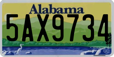 AL license plate 5AX9734