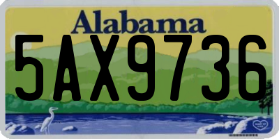 AL license plate 5AX9736