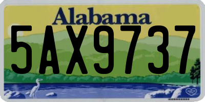 AL license plate 5AX9737