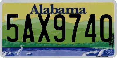 AL license plate 5AX9740