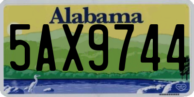 AL license plate 5AX9744
