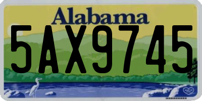 AL license plate 5AX9745