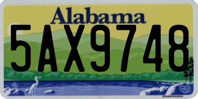 AL license plate 5AX9748