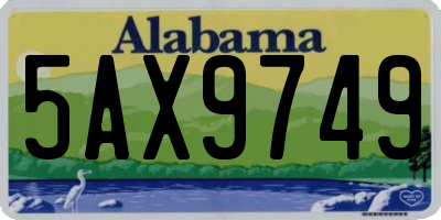AL license plate 5AX9749