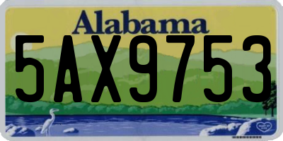 AL license plate 5AX9753