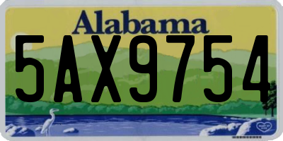 AL license plate 5AX9754