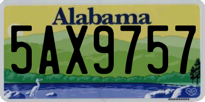 AL license plate 5AX9757