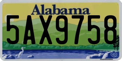AL license plate 5AX9758