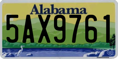 AL license plate 5AX9761