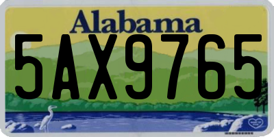 AL license plate 5AX9765