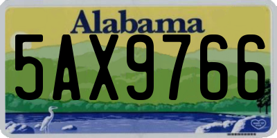 AL license plate 5AX9766
