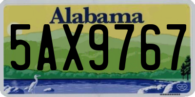 AL license plate 5AX9767