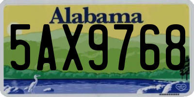 AL license plate 5AX9768