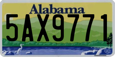 AL license plate 5AX9771