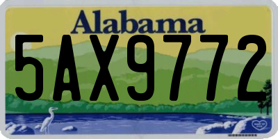 AL license plate 5AX9772