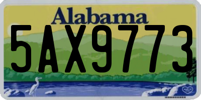AL license plate 5AX9773