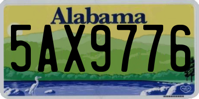 AL license plate 5AX9776