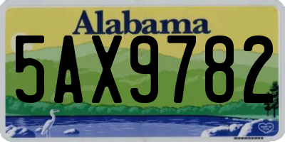 AL license plate 5AX9782