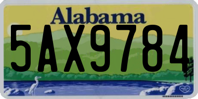 AL license plate 5AX9784