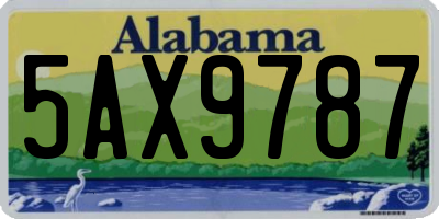 AL license plate 5AX9787