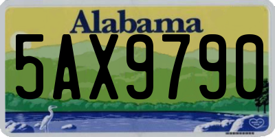 AL license plate 5AX9790