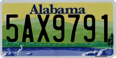 AL license plate 5AX9791