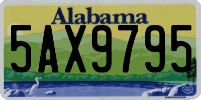 AL license plate 5AX9795