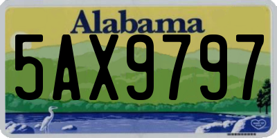 AL license plate 5AX9797
