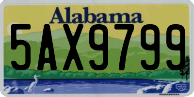 AL license plate 5AX9799