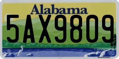 AL license plate 5AX9809