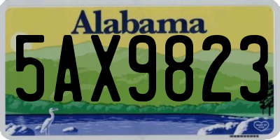 AL license plate 5AX9823