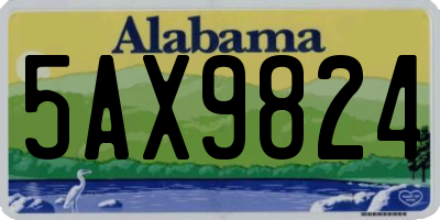 AL license plate 5AX9824
