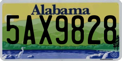 AL license plate 5AX9828