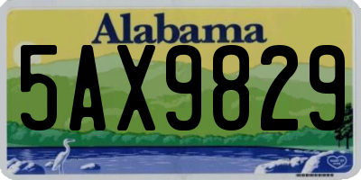 AL license plate 5AX9829
