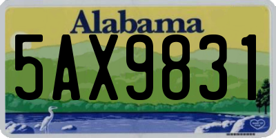 AL license plate 5AX9831