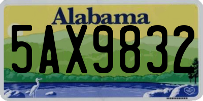 AL license plate 5AX9832