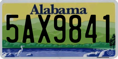 AL license plate 5AX9841