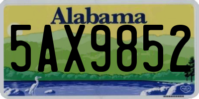 AL license plate 5AX9852