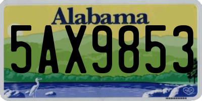AL license plate 5AX9853