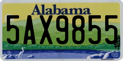 AL license plate 5AX9855