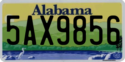 AL license plate 5AX9856