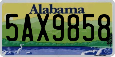 AL license plate 5AX9858