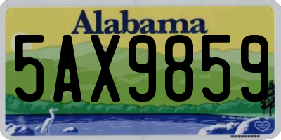 AL license plate 5AX9859