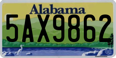 AL license plate 5AX9862