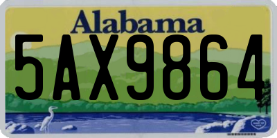 AL license plate 5AX9864