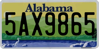 AL license plate 5AX9865