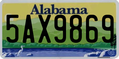 AL license plate 5AX9869