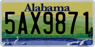 AL license plate 5AX9871