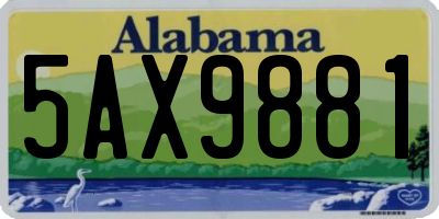 AL license plate 5AX9881