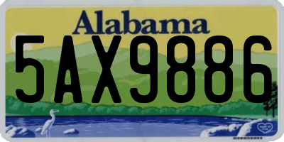 AL license plate 5AX9886